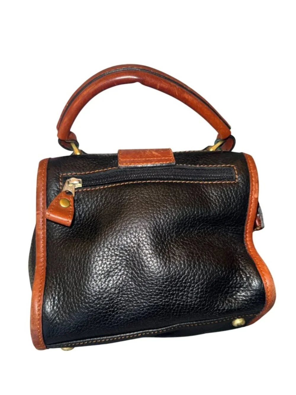 Vintage Liz Claiborne Top Handle Leather Handbag Satchel